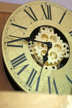 Clock dial, closeup of photo