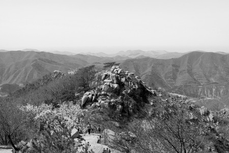mountains natural scenery in north china, closeup of photoのeditorial素材