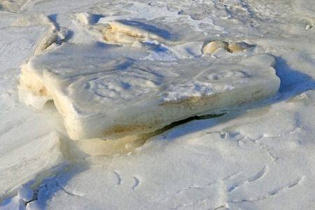 Sea ice natural landscape