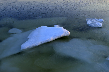 Sea ice natural landscape