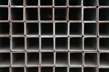 Steel cross section in the construction siteの写真素材