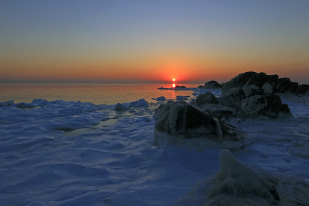 seaside scenery, beidaihe, Chinaの写真素材
