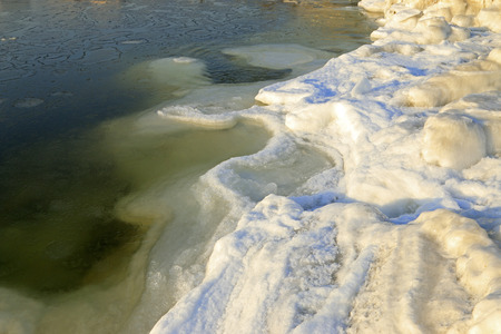 Sea ice natural landscape
