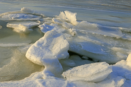 Sea ice natural landscape