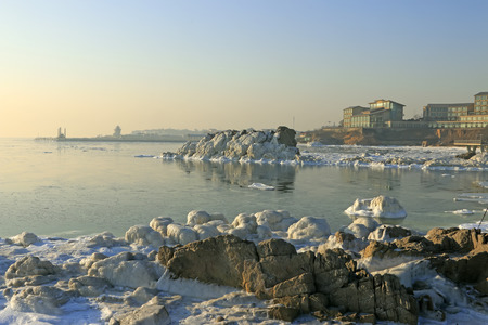 seaside scenery, beidaihe, Chinaのeditorial素材