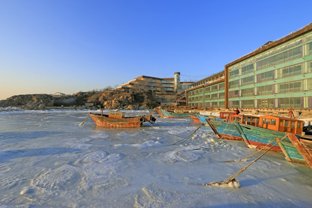 seaside scenery, beidaihe, Chinaのeditorial素材