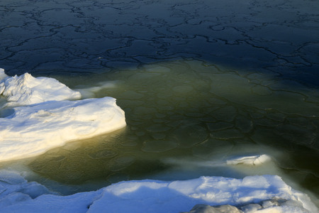 Sea ice natural landscape