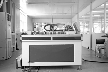 TANGSHAN CITY - MAY 28: Large ink jet printers in a production workshop, on may 28, 2014, Tangshan...