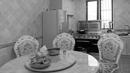 table in a restaurant, closeup of photoのeditorial素材