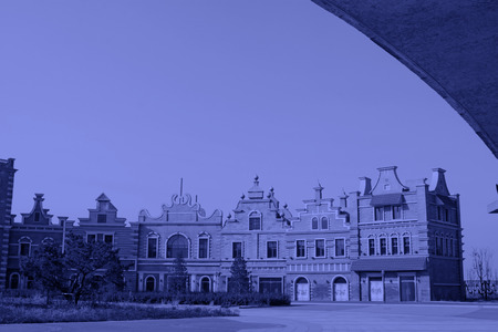 FENGNAN CITY- NOVEMBER 18: European landscape architecture in a park, on november 18, 2014, Fengnan city, Hebei Province, Chinaのeditorial素材