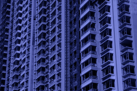 Unfinished high-rise buildings, closeup of photoのeditorial素材
