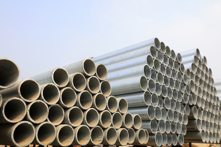 Steel cross section in the construction site