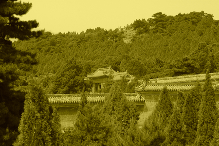 ZUNHUA MAY 18 Building scenery in the Eastern Tombs of the Qing Dynasty on may 18, 2014, Zunhua county, Hebei Province, China.のeditorial素材