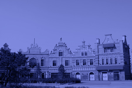 FENGNAN CITY- NOVEMBER 18: European landscape architecture in a park, on november 18, 2014, Fengnan city, Hebei Province, Chinaのeditorial素材