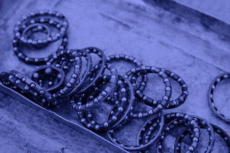 Ball bearing, closeup of photoの写真素材