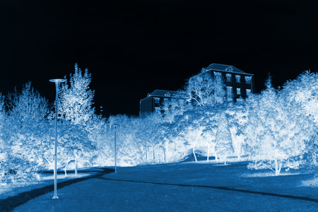 green space and architecture in a park, Tangshan, Hebei Province, Chinaのeditorial素材