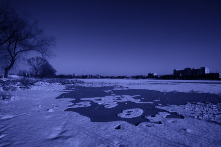natural landscape, architecture and snow pattern, closeup of photoの写真素材