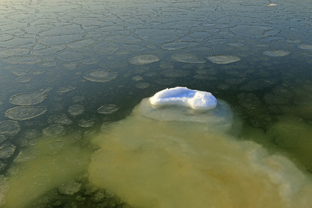 Sea ice natural landscape