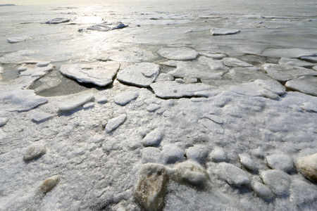 Sea ice natural landscape