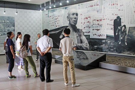 Luannan County - July 2: exhibition hall in Pandai village massacre memorial, on July 2, 2015, luannan county, hebei province, Chinaのeditorial素材