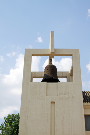 Luannan County - July 2: alarm bell in the Pandai village massacre memorial, on July 2, 2015, luannan county, hebei province, Chinaのeditorial素材