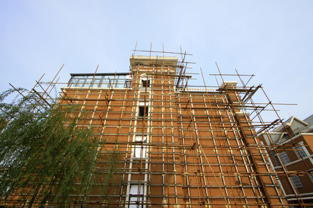 building was in the process of renovationのeditorial素材