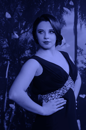 LUANNAN  COUNTY - DECEMBER 13: Russian female model show the clothing indoors on december 13, 2014, Luannan County, Hebei Province, Chinaのeditorial素材