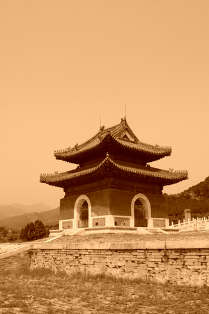 ZUNHUA, ancient Chinese landscape architecture in the Eastern Tombs of the Qing Dynasty on may 18, 2014, Zunhua county, Hebei Province, China.のeditorial素材