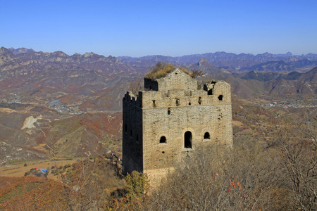 Great Wall of China architectural sceneryの写真素材