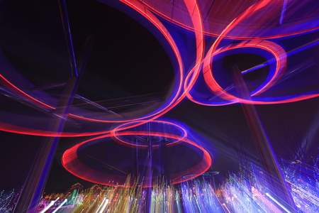 lighting effect in the dark, closeup photo