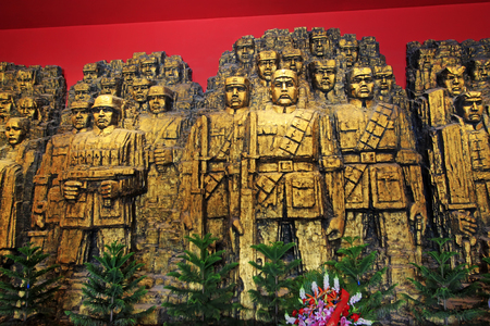 Beijing - November 1, 2015: Chinese military sculpture, Beijing, November 1, 2015のeditorial素材