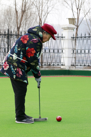Tangshan City - March 5, 2016: Chinese croquet game site, Tangshan City, Hebei Province, China.のeditorial素材