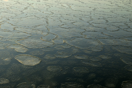 Sea ice natural landscape