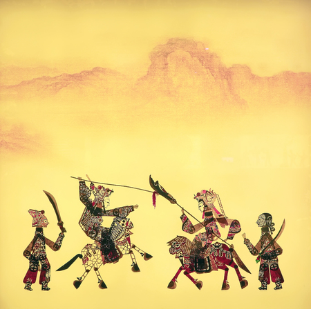 Chinese shadow puppets propのeditorial素材