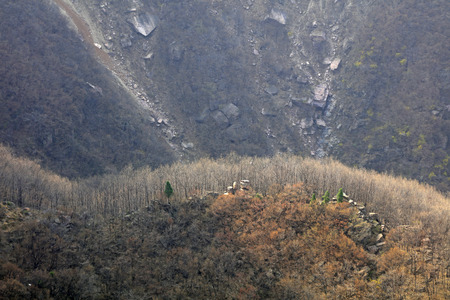 Mountain vegetation landscape viewの写真素材