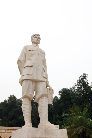 Shijiazhuang - May 5, 2017: Dr. Dwarkanath kotnis sculpture in a memorial hall, Shijiazhuang City, Hebei Province, China.のeditorial素材