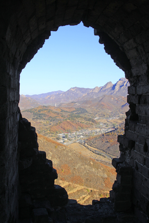Great Wall of China architectural sceneryの写真素材
