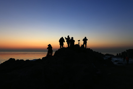 seaside scenery, beidaihe, Chinaの写真素材