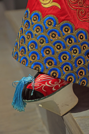 Peking Opera character's embroidered shoesのeditorial素材