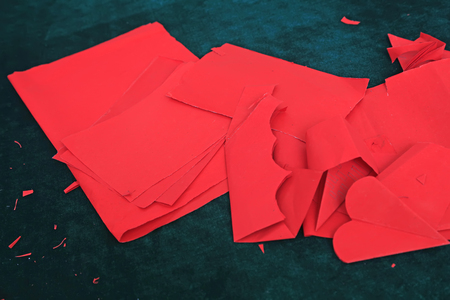 red wastepaperの写真素材