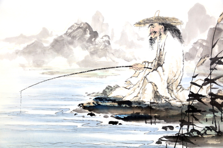 Chinese ink paintings worksのeditorial素材