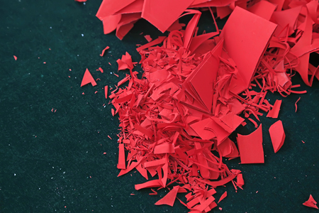 red wastepaper