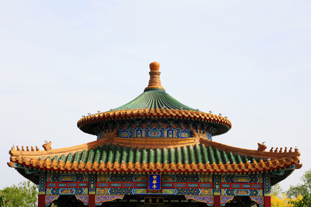 Ancient Chinese garden architecture, Tangshan City, Hebei Province, Chinaのeditorial素材