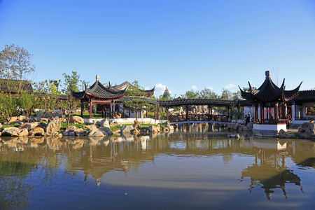 Ancient Chinese traditional landscape architecture scenery

のeditorial素材