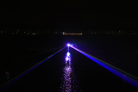Music fountain water curtain laser