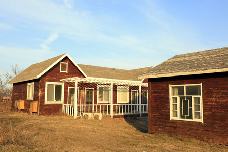 Wood house in Scenic Areaのeditorial素材