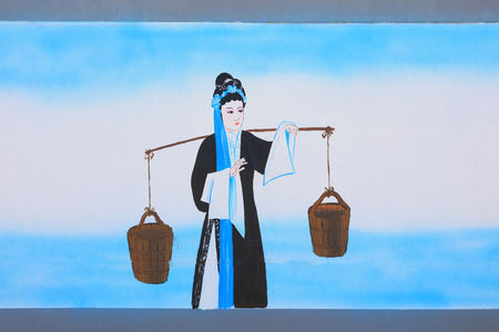 The murals are on the wall.のeditorial素材