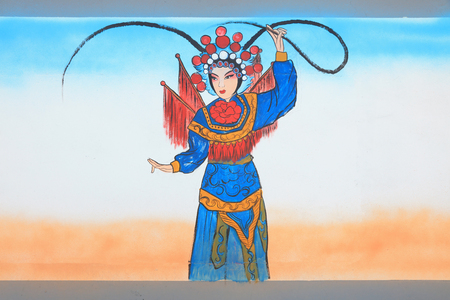 The murals are on the wall.のeditorial素材