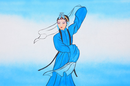 The murals are on the wall.のeditorial素材