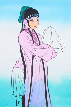 The murals are on the wall.のeditorial素材